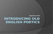 Introducing Old English Poetics