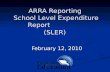ARRA Reporting  School Level Expenditure Report