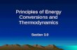 Principles of Energy Conversions and Thermodynamics