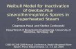 Weibull Model for Inactivation of  Geobacillus stearothermophilus  Spores in Superheated Steam