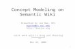 Concept Modeling on Semantic Wiki