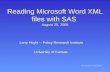 Reading Microsoft Word XML files with SAS  August 25, 2005