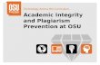Academic Integrity and Plagiarism Prevention at OSU