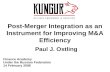 Post-Merger Integration as an Instrument for Improving M&A Efficiency
