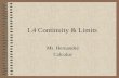 1.4 Continuity & Limits