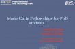 Marie Curie Fellowships for PhD students