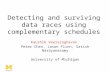 Detecting and surviving data races using complementary schedules