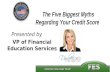 The Five Biggest Myths Regarding Your Credit Score