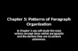 Chapter 5: Patterns of Paragraph Organization
