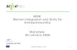 WISE Women Integration and Skills for Entrepreneurship Warsztaty  30 czerwca 2006