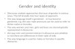 Gender and identity