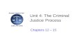 Unit 4: The Criminal Justice Process