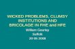 WICKED PROBLEMS, CLUMSY INSTITUTIONS AND BRICOLAGE IN FHE and HFE