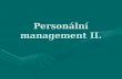 Personální management II.