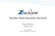 Zscaler Web Security Services