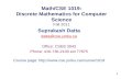 Math/CSE 1019: Discrete Mathematics for Computer Science Fall 2011