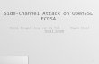Side-Channel Attack on  OpenSSL  ECDSA