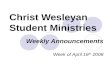 Christ Wesleyan Student Ministries