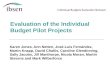 Evaluation of the Individual Budget Pilot Projects