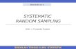 SYSTEMATIC  RANDOM SAMPLING