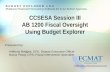 CCSESA Session III AB 1200 Fiscal Oversight Using Budget Explorer