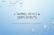 Vitamins, Herbs & Supplements