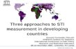 Three approaches to STI measurement in developing countries