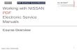 Working with NISSAN  PDF Electronic Service Manuals