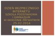 Dzień Bezpiecznego Internetu  Szkoła Podstawowa  i Gimnazjum  w Wodzinie Prywatnym 25.02.2014