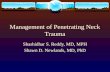 Management of Penetrating Neck Trauma