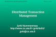Distributed  Transaction Management