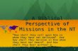 A Biblical Perspective of Missions in the NT