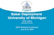 Sakai Deployment  University of Michigan