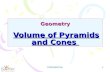 Geometry Volume of Pyramids and Cones