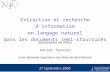Extraction et recherche d'information en langage naturel dans les documents semi-structurés