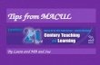 Tips from MACUL