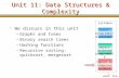 Unit 11: Data Structures & Complexity