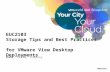 EUC2103 Storage Tips and Best Practices  for VMware View Desktop Deployments