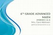 6 th  grade Advanced Math (Periods 1 & 2)