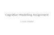 Cognitive Modelling Assignment