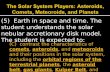 The Solar System Players: Asteroids, Comets, Meteoroids, and Planets