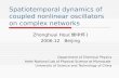 Spatiotemporal dynamics of coupled nonlinear oscillators on complex networks