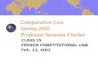 Comparative Law  Spring 2002 Professor Susanna Fischer