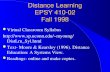 Distance Learning EPSY 410-02 Fall 1998
