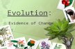 Evolution : Evidence of Change