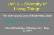 Unit 1 – Diversity of Living Things