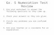 Gr. 5 Numeration Test Review