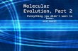 Molecular Evolution, Part 2