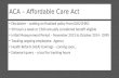 ACA – Affordable Care Act