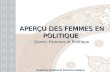 APERÇU DES FEMMES EN POLITIQUE  Genre, Femmes et  Politique